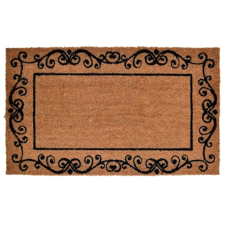 Imports Decor Imports Decor  PVC Backed Coir Doormat - Decorative Border 557PVC